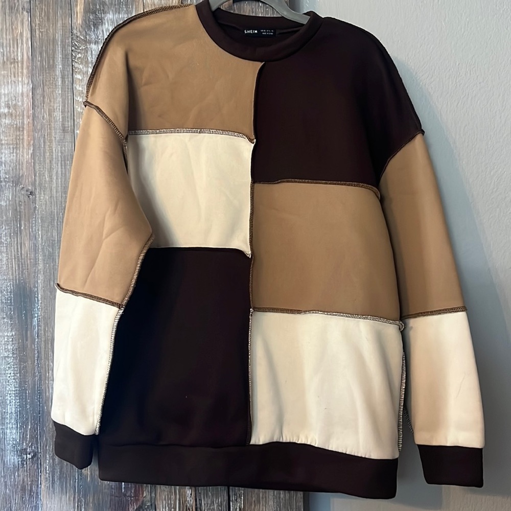 Shein Color-block Pull over sweatshirt
